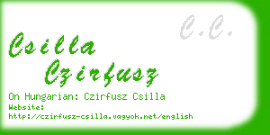 csilla czirfusz business card